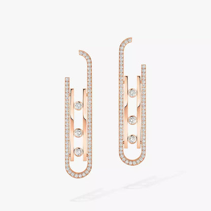 [GALE]Diamond Pendant Earrings Move 10Th