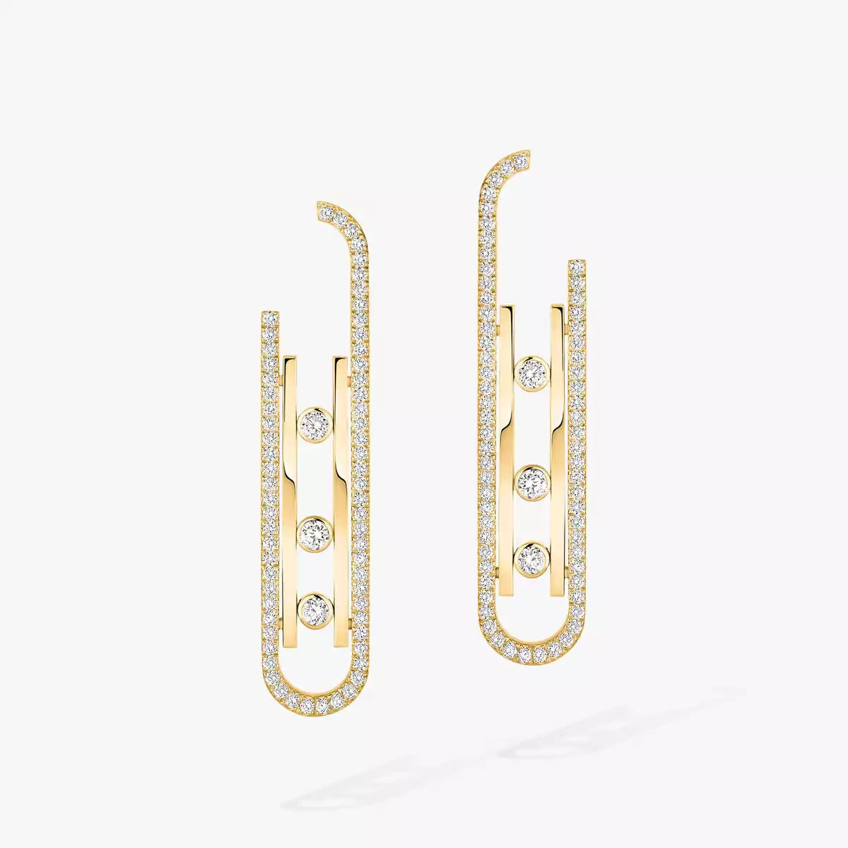 [GALE]Diamond Pendant Earrings Move 10Th