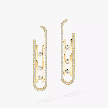 [GALE]Diamond Pendant Earrings Move 10Th