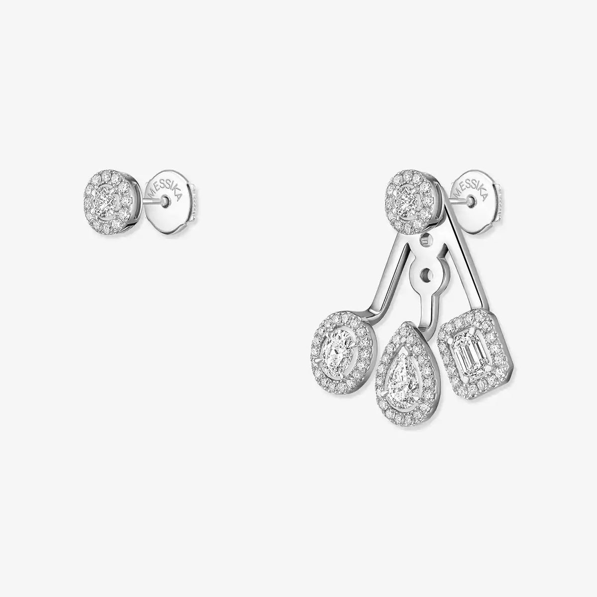 [GALE] My Twin Trio  Diamond Earrings