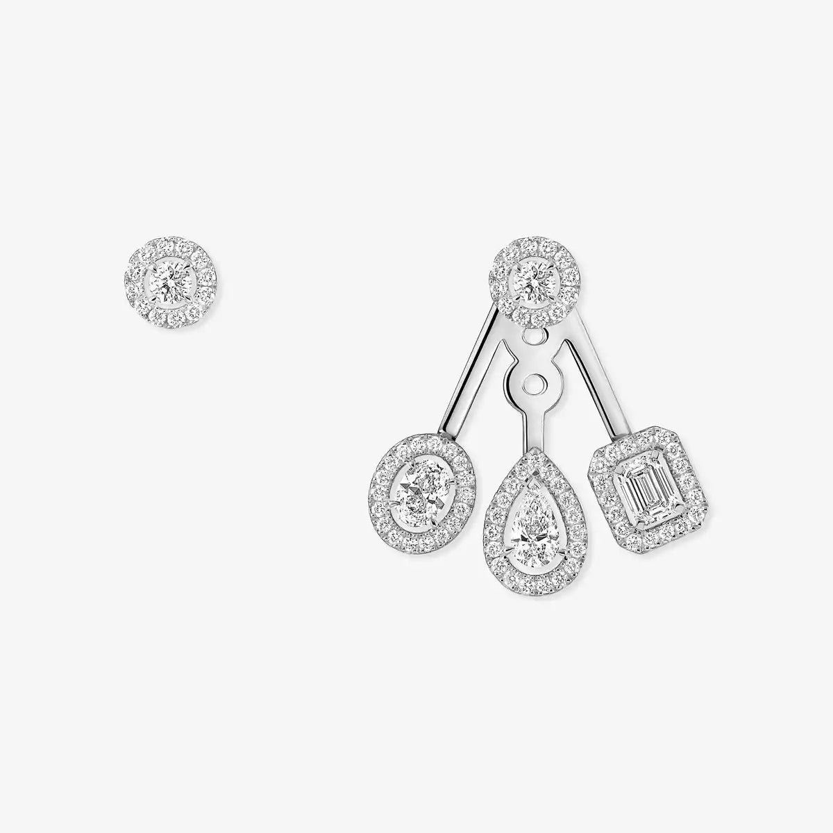[GALE] My Twin Trio  Diamond Earrings