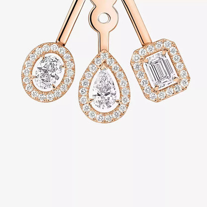 [GALE] My Twin Trio  Diamond Earrings