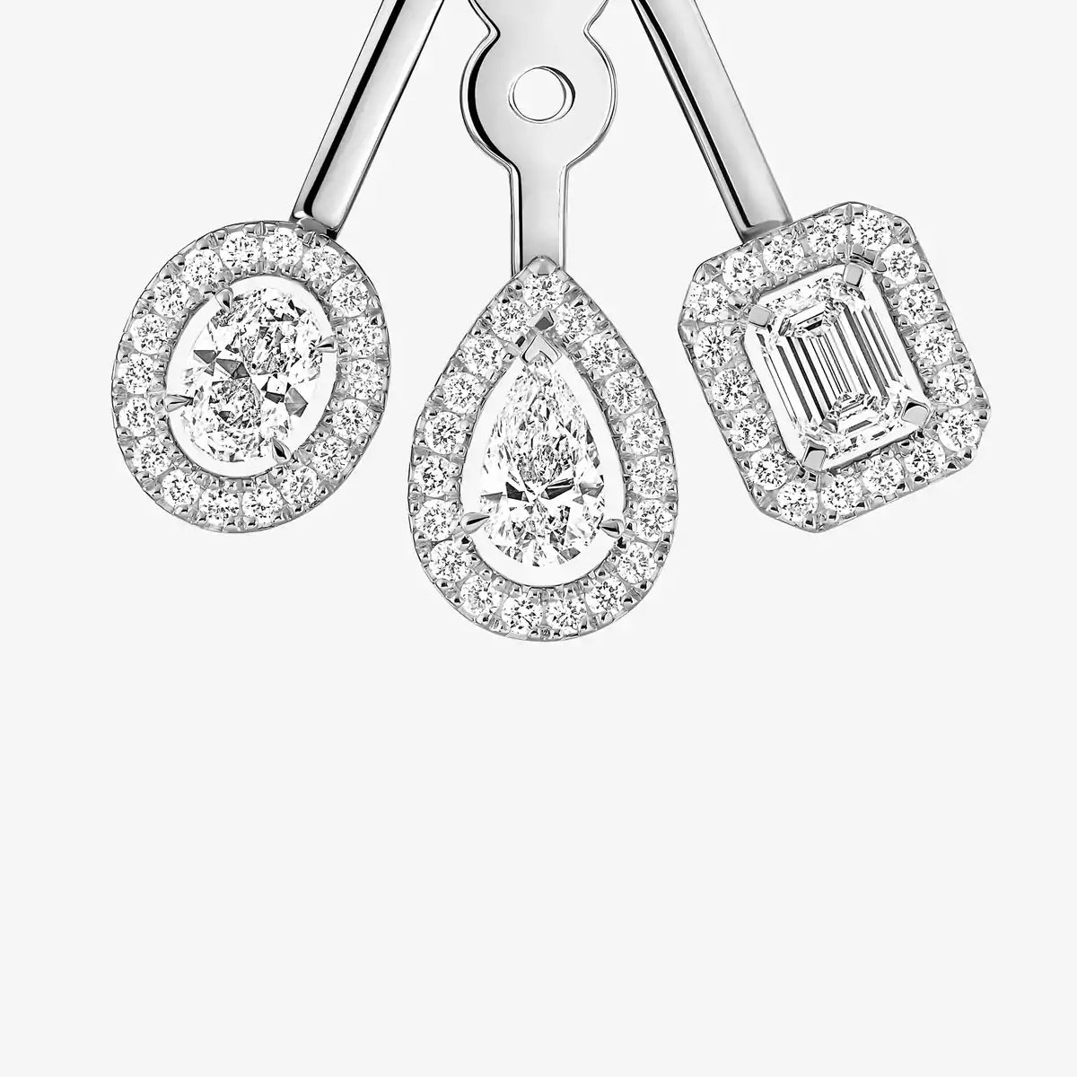 [GALE] My Twin Trio  Diamond Earrings