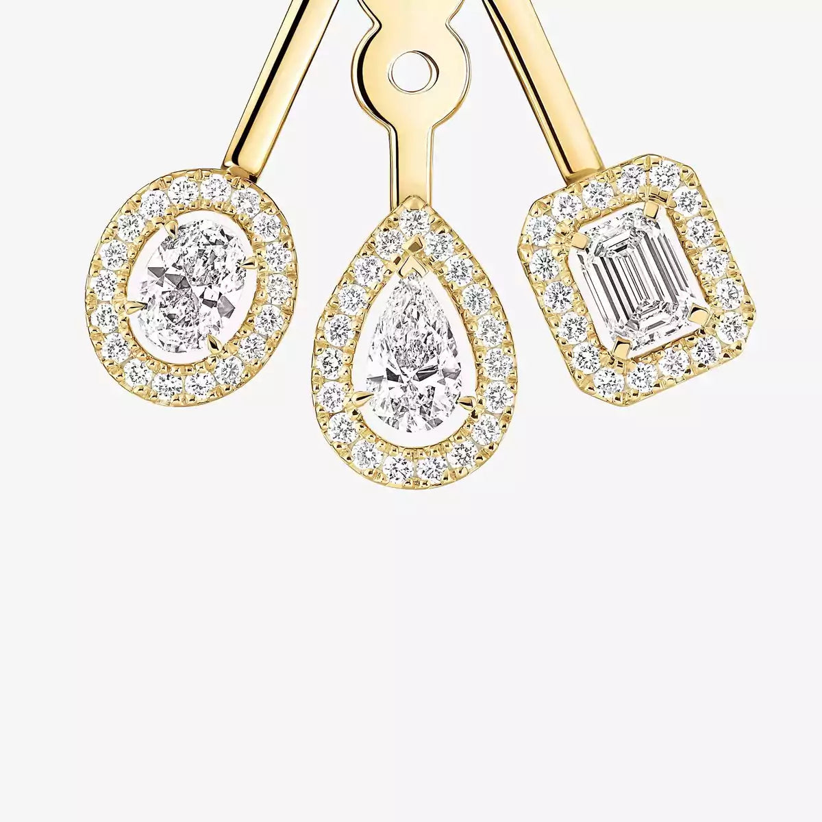 [GALE] My Twin Trio  Diamond Earrings