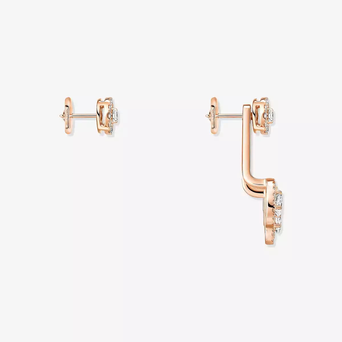 [GALE] My Twin Trio  Diamond Earrings
