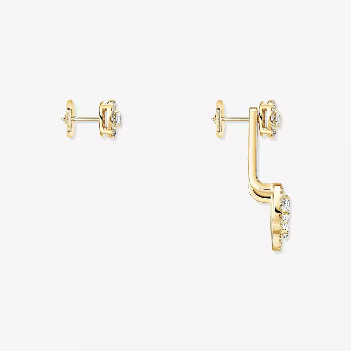 [GALE] My Twin Trio  Diamond Earrings