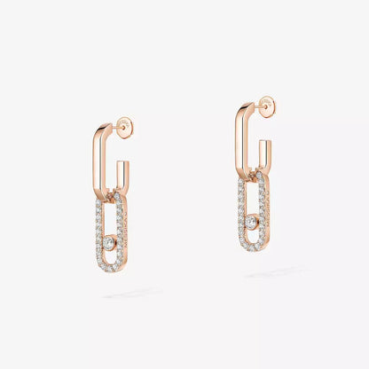 [GALE]Move Link Diamond Earrings
