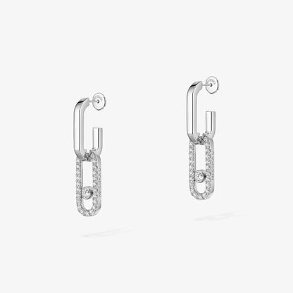 [GALE]Move Link Diamond Earrings