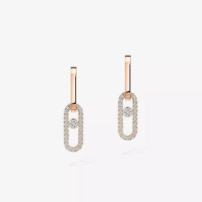 [GALE]Move Link Diamond Earrings