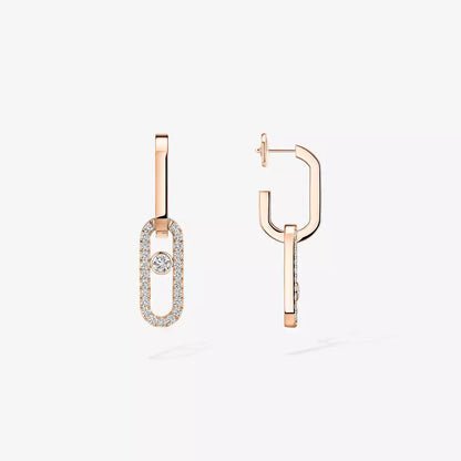 [GALE]Move Link Diamond Earrings