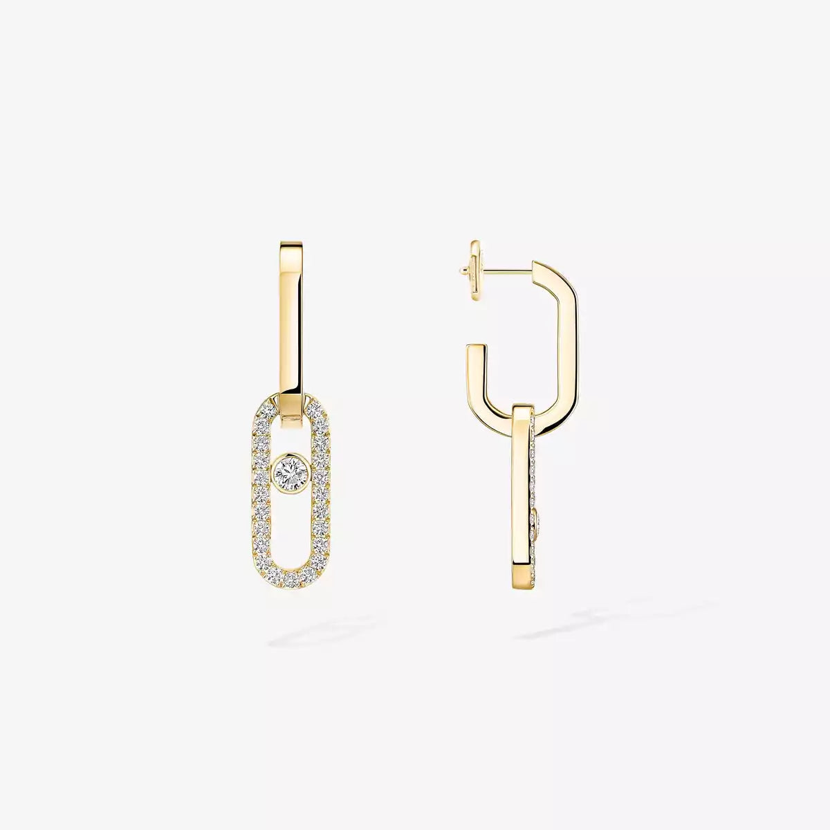 [GALE]Move Link Diamond Earrings