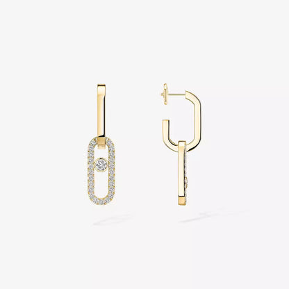 [GALE]Move Link Diamond Earrings