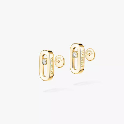 [GALE]Move Uno Diamond Stud Earrings