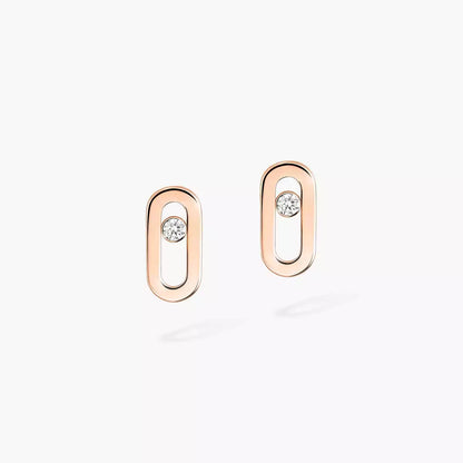 [GALE]Move Uno Diamond Stud Earrings