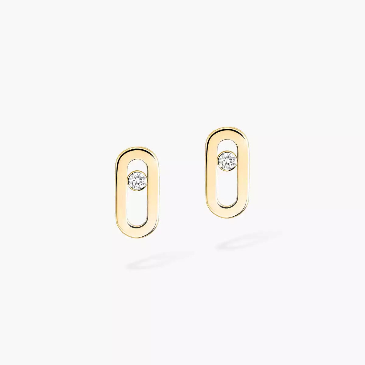 [GALE]Move Uno Diamond Stud Earrings