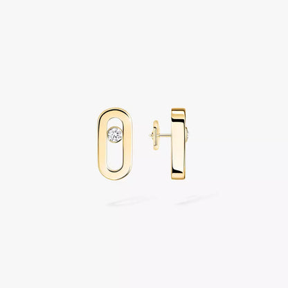 [GALE]Move Uno Diamond Stud Earrings
