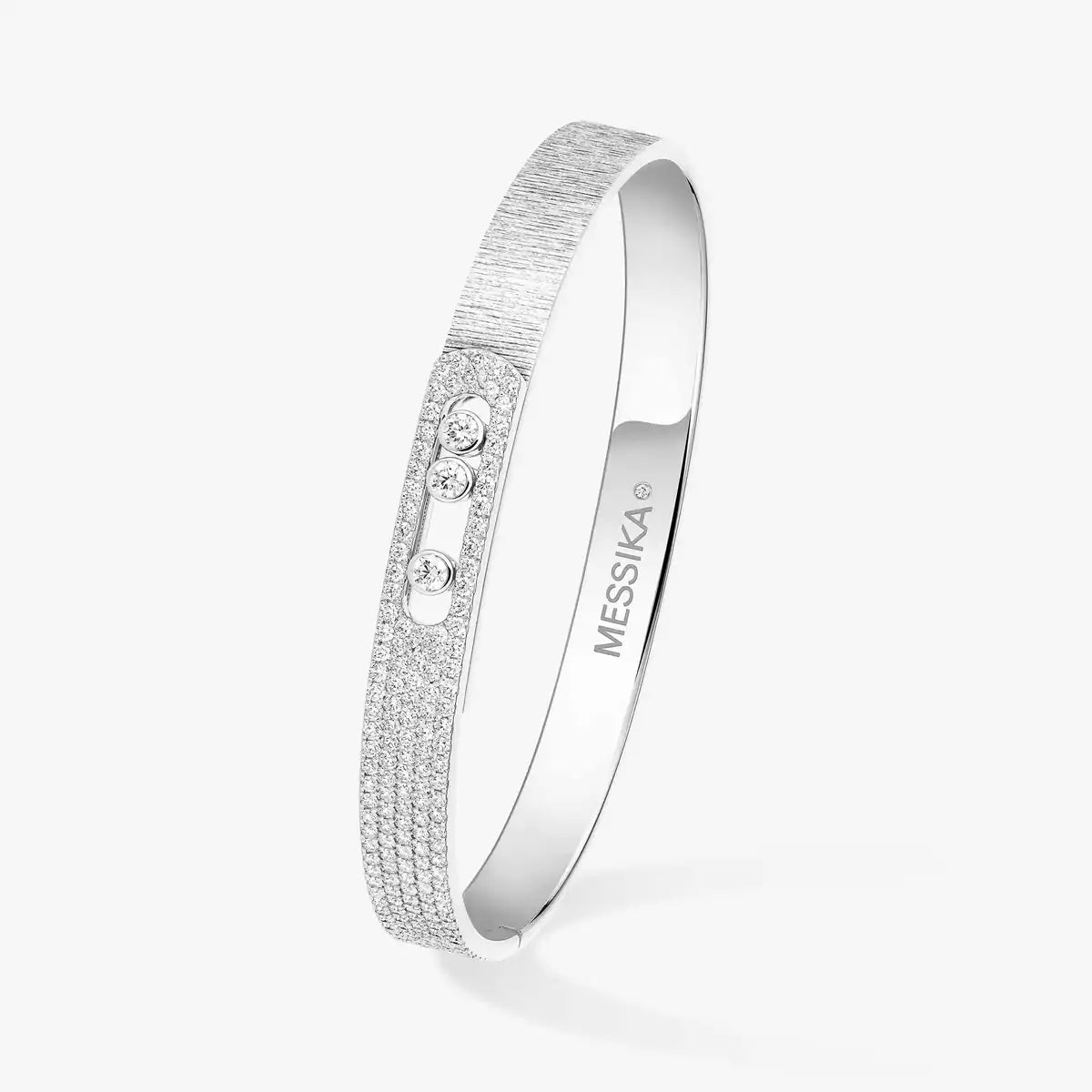[GALE]Move Noa Ciselé half pavé bangle