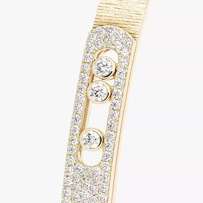 [GALE]Move Noa Ciselé half pavé bangle