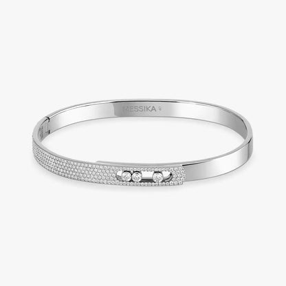 [GALE]Move Noa Rose Gold Pavé Diamond Bangle Bracelet