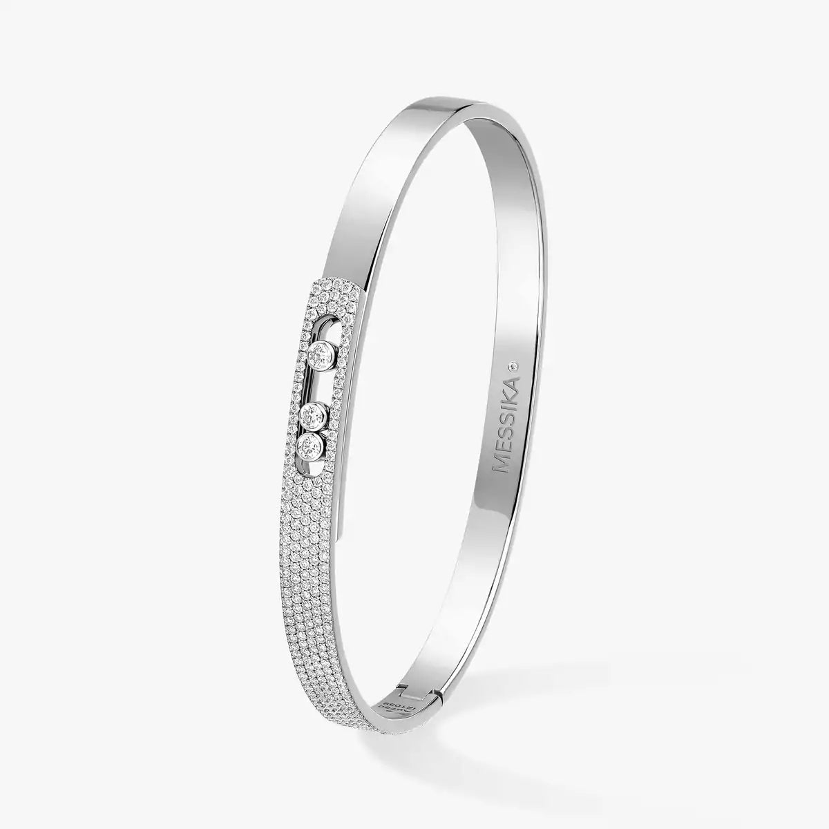 [GALE]Move Noa Rose Gold Pavé Diamond Bangle Bracelet
