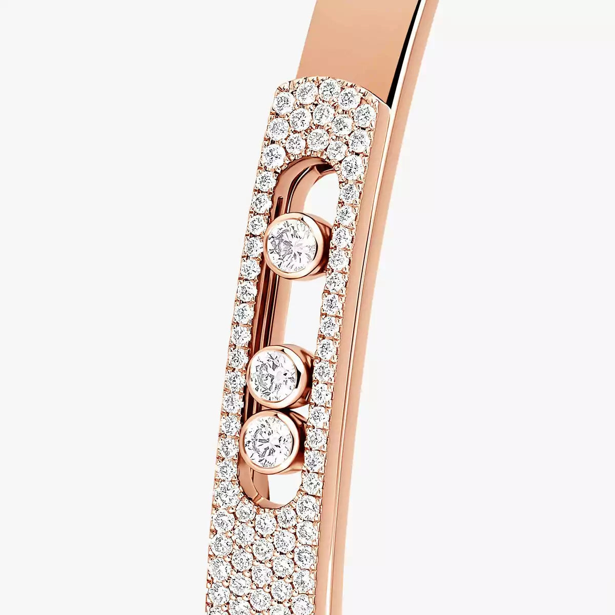 [GALE]Move Noa Rose Gold Pavé Diamond Bangle Bracelet