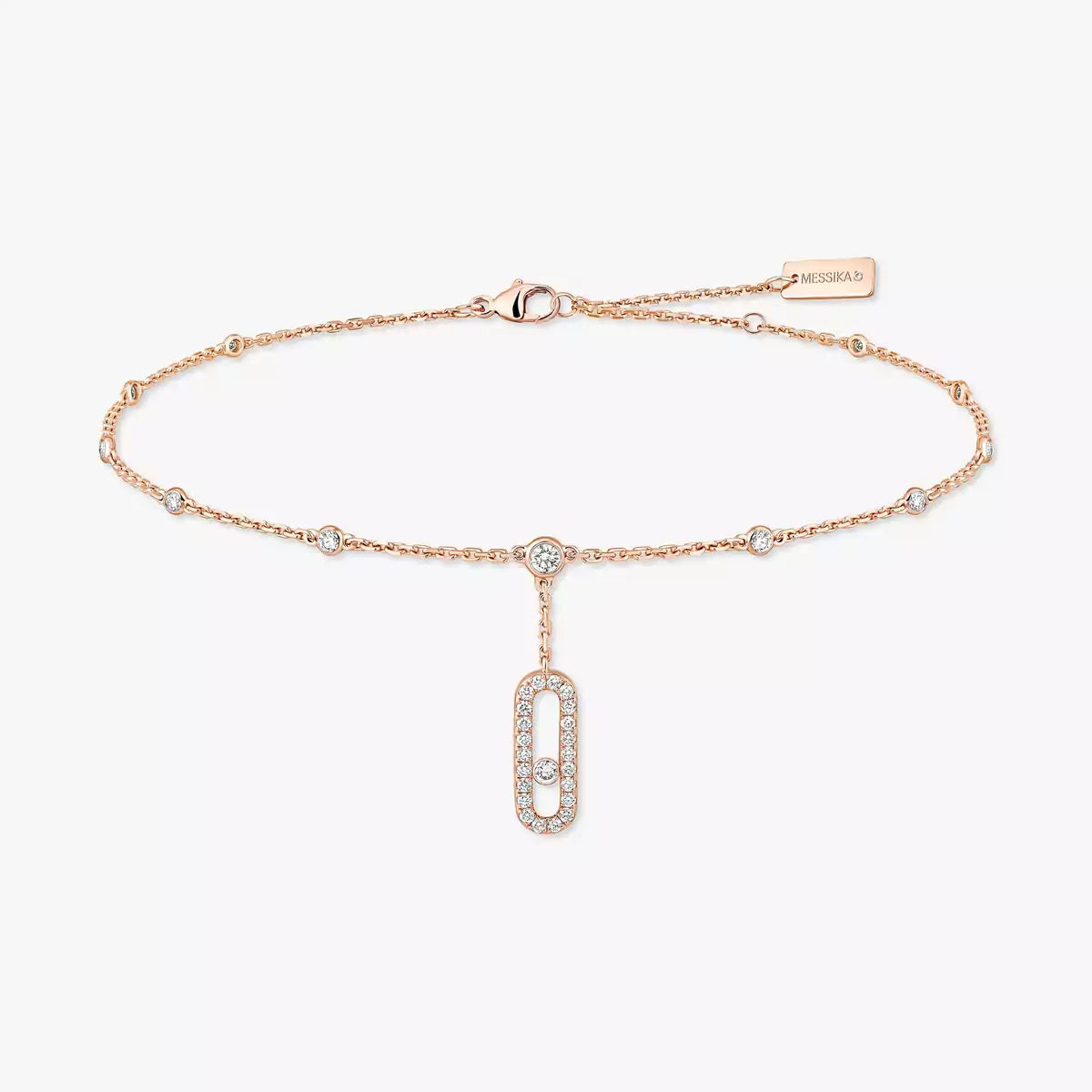 [GALE] Move Uno pavé ankle bracelet
