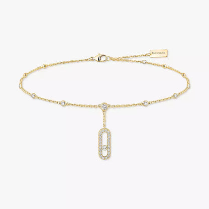 [GALE] Move Uno pavé ankle bracelet