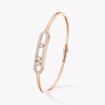 [GALE]Move Pavé Diamond Bangle Bracelet M