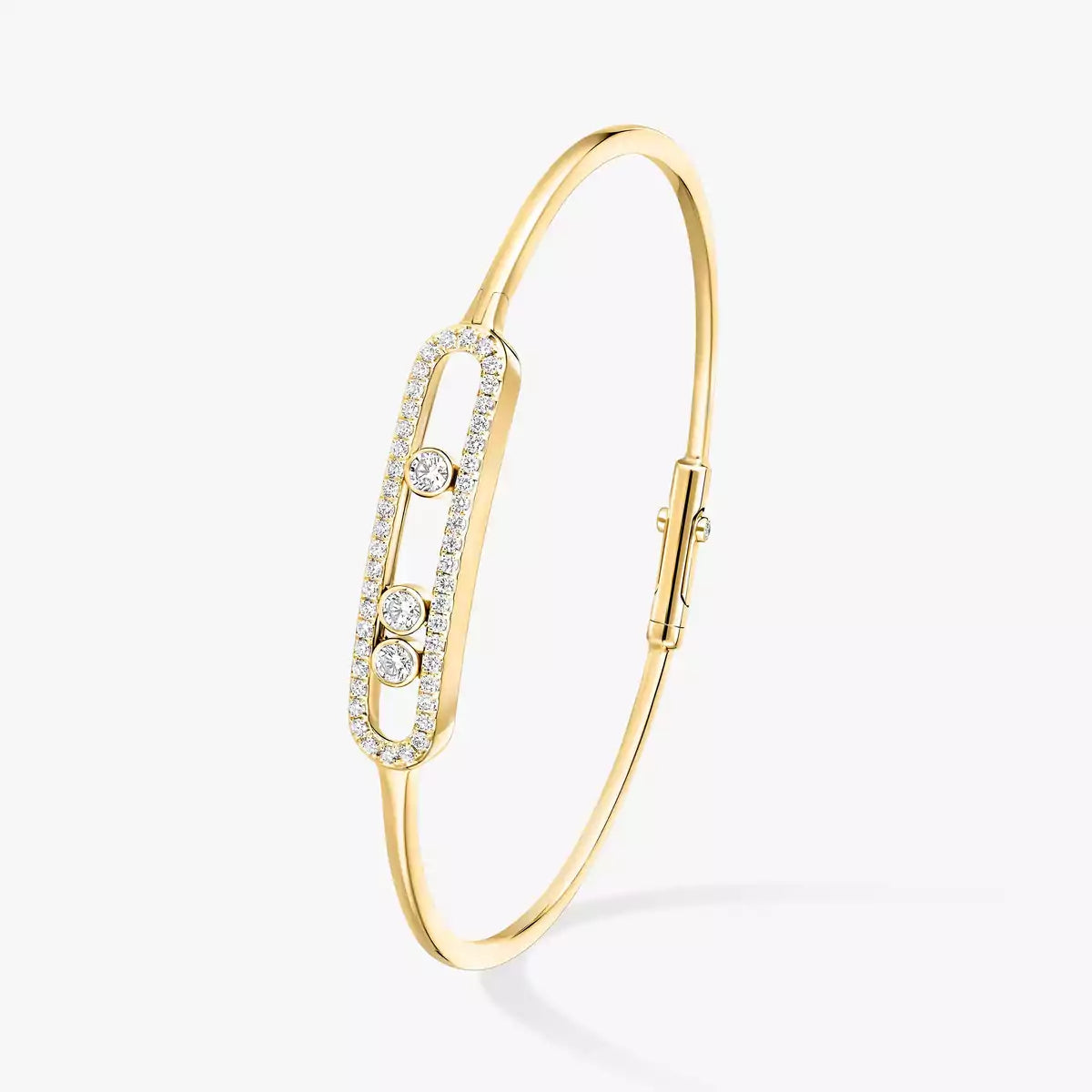 [GALE]Move Pavé Diamond Bangle Bracelet M