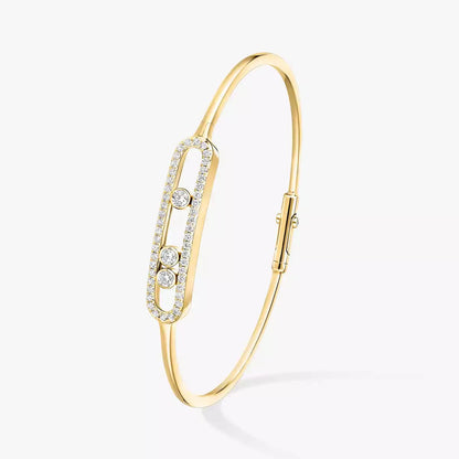 [GALE]Move Pavé Diamond Bangle Bracelet M