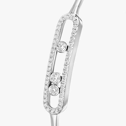 [GALE]Move Pavé Diamond Bangle Bracelet M