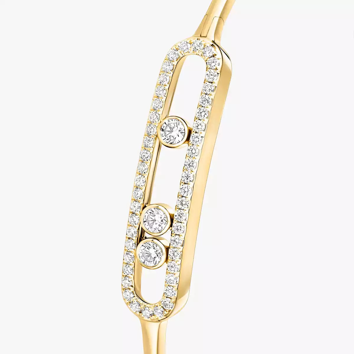 [GALE]Move Pavé Diamond Bangle Bracelet M