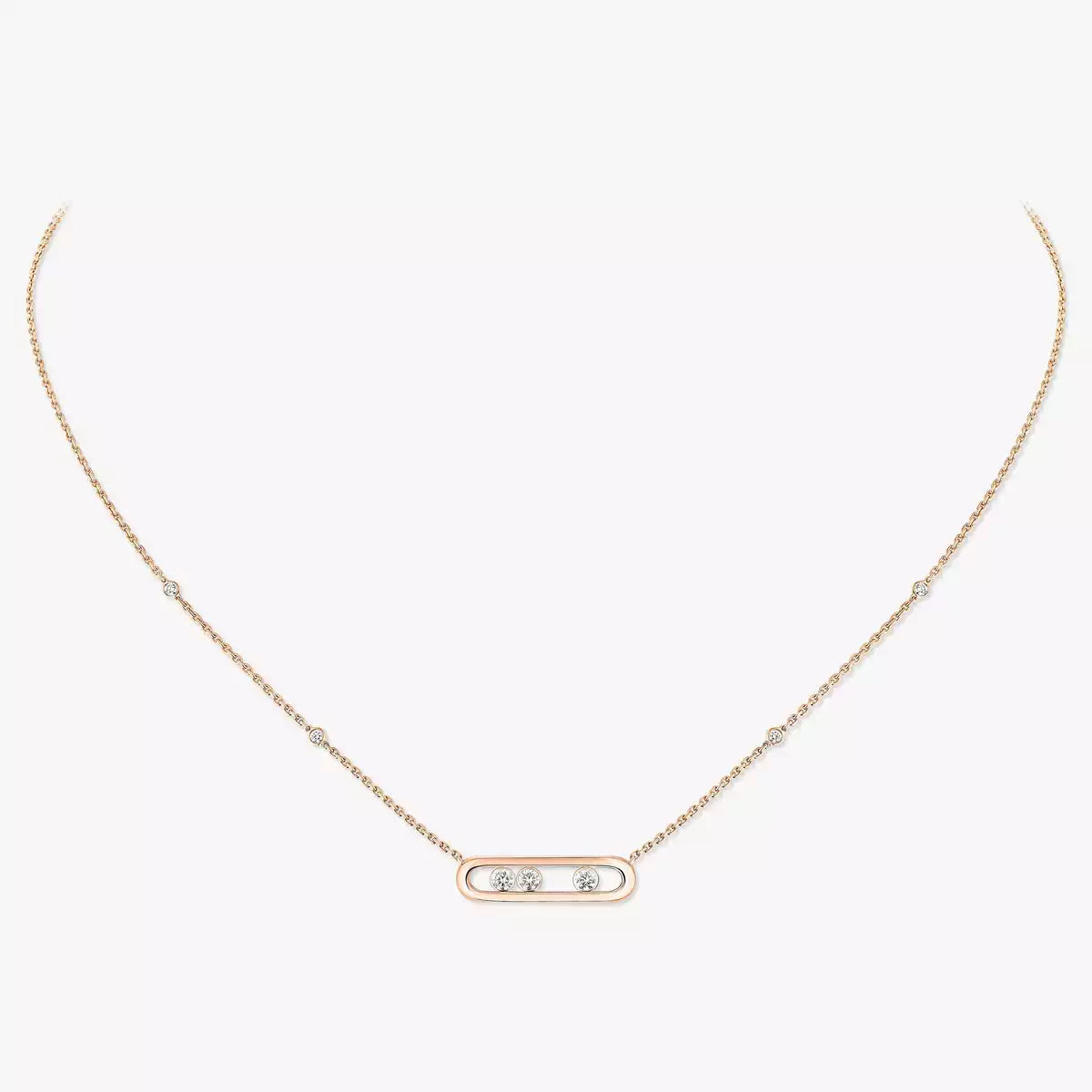 [GALE] Baby Move Gold Diamond Necklace