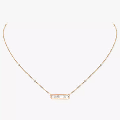 [GALE] Baby Move Gold Diamond Necklace