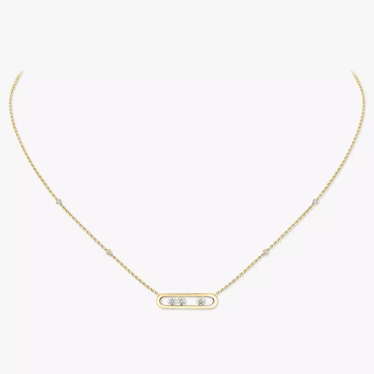 [GALE] Baby Move Gold Diamond Necklace
