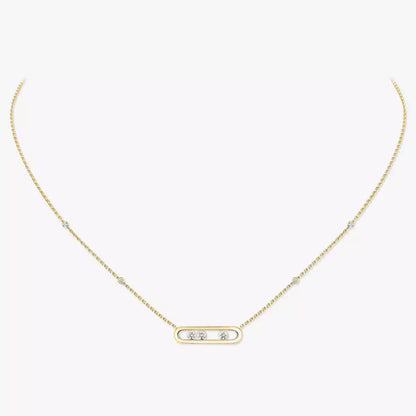 [GALE] Baby Move Gold Diamond Necklace