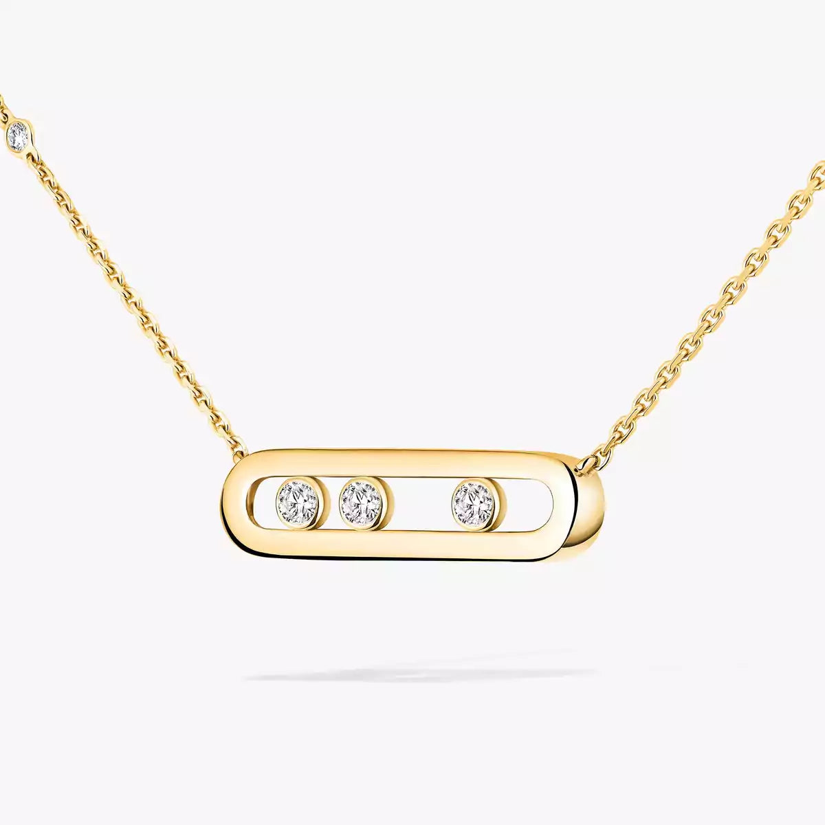 [GALE] Baby Move Gold Diamond Necklace