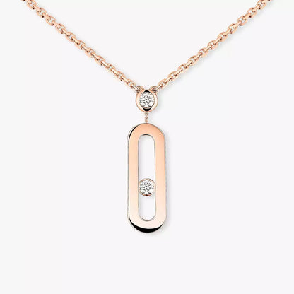 [GALE] Move Uno Gold Diamond Long Necklace