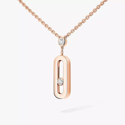 [GALE] Move Uno Gold Diamond Long Necklace