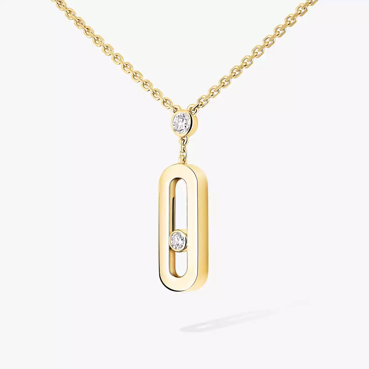 [GALE] Move Uno Gold Diamond Long Necklace