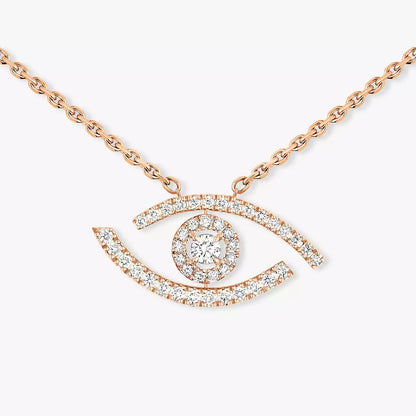 [GALE]Pave_ Diamond Necklace Lucky Eye