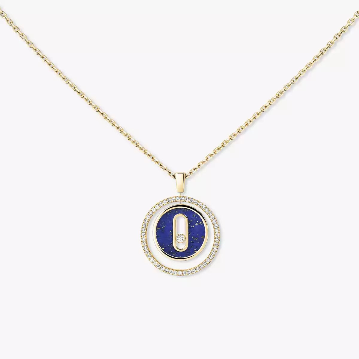 [GALE]Lucky Move Diamond Necklace in Rose Gold and White Mother-of-Pearl
