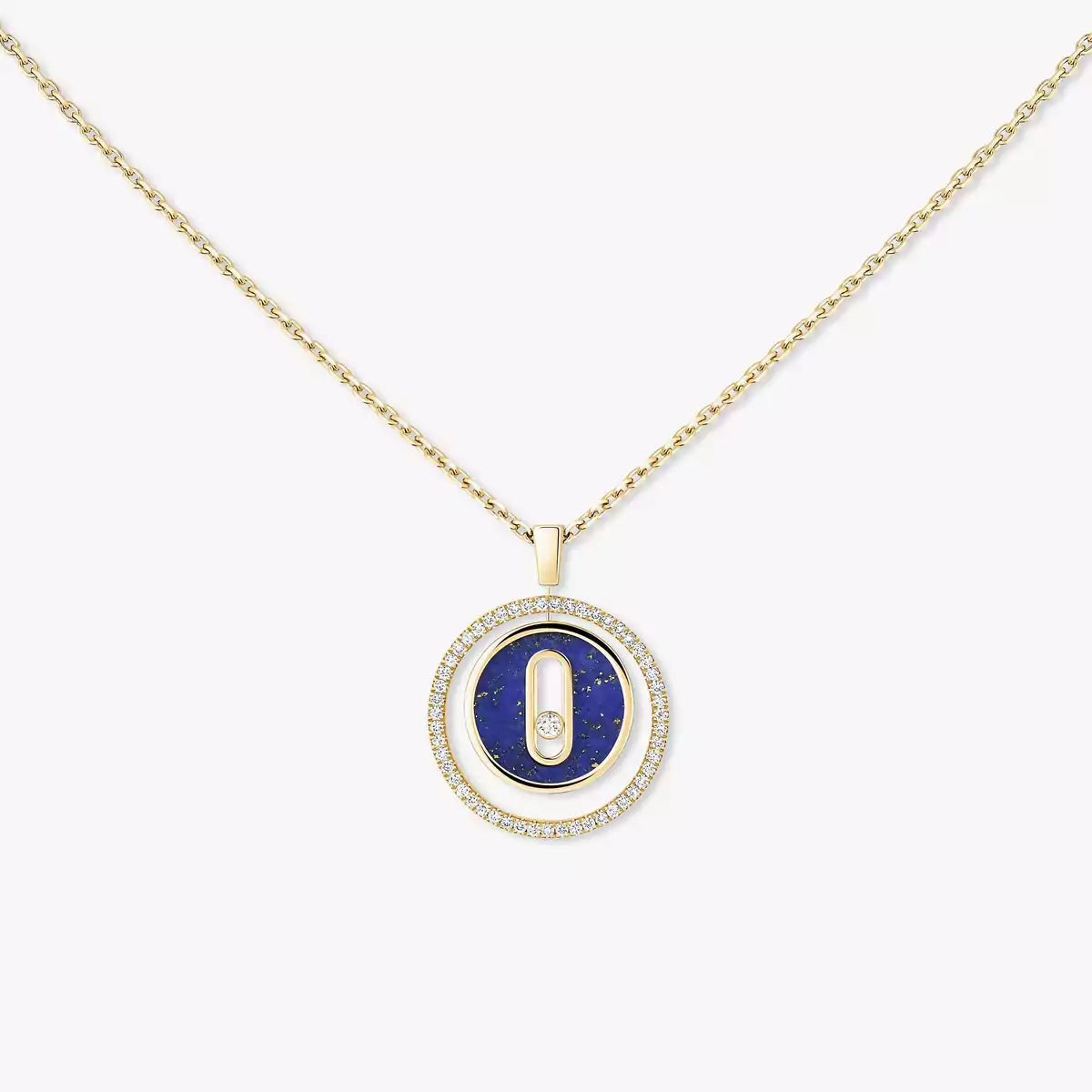 [GALE]Lucky Move Diamond Necklace in Rose Gold and White Mother-of-Pearl