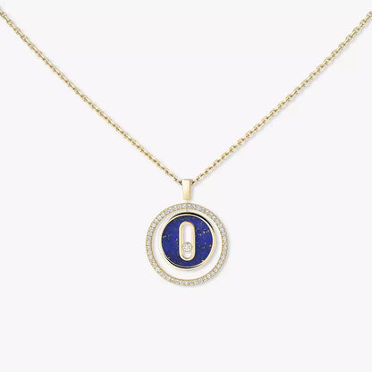 [GALE]Lucky Move Diamond Necklace in Rose Gold and White Mother-of-Pearl