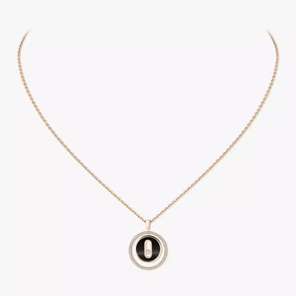 [GALE]Lucky Move Diamond Necklace in Rose Gold and White Mother-of-Pearl