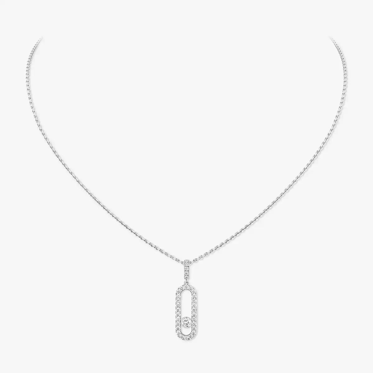 [GALE]Move Uno Diamond Necklace in Rose Gold