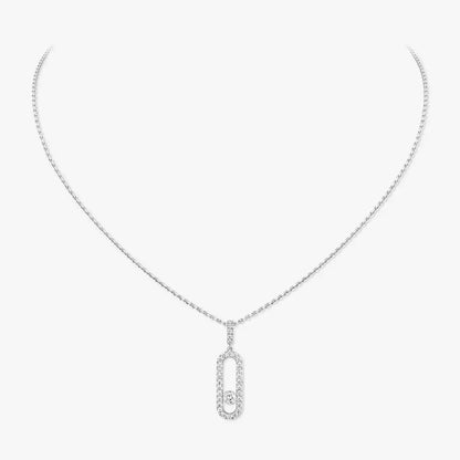 [GALE]Move Uno Diamond Necklace in Rose Gold
