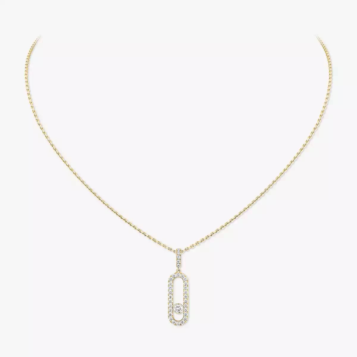 [GALE]Move Uno Diamond Necklace in Rose Gold