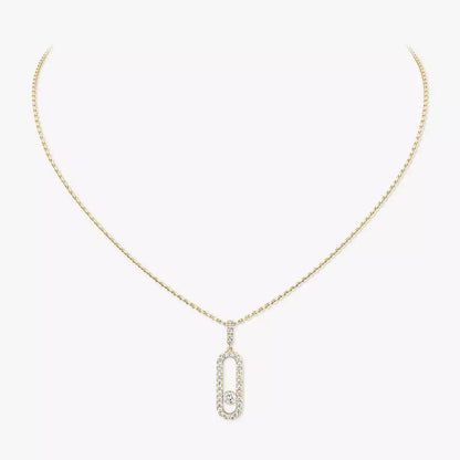 [GALE]Move Uno Diamond Necklace in Rose Gold