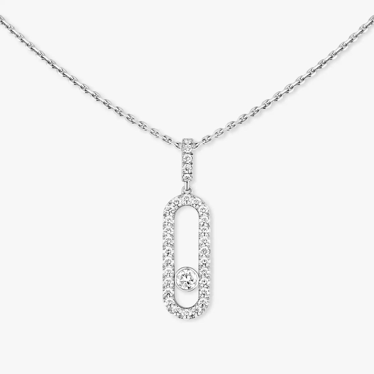 [GALE]Move Uno Diamond Necklace in Rose Gold